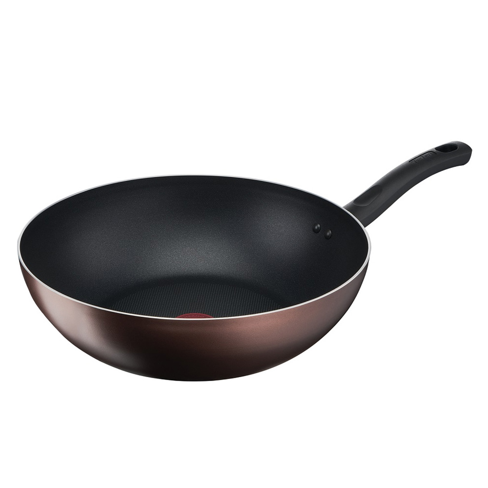 TEFAL WOKPAN DAY BY DAY WITH LID G14398 32 CM BROWN