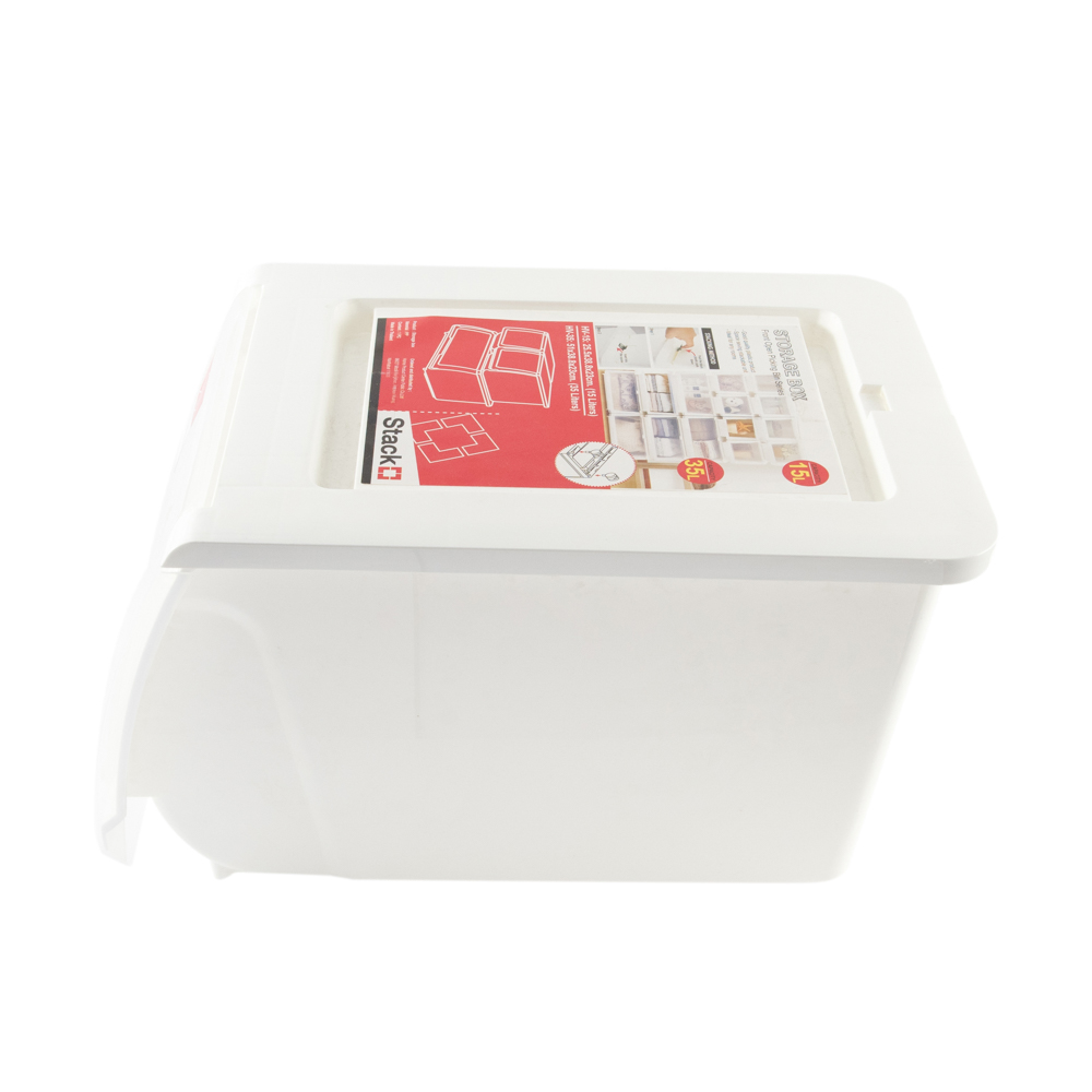 STORAGE BOX STACKO HV15 38.8X25.5X23CM WHITE