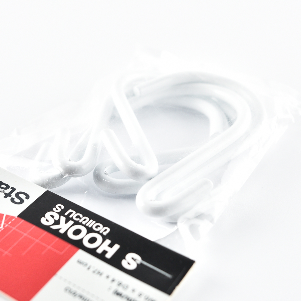 S HOOKS STACKO EZY 0.5X6.4X7.1CM WHITE 6 PCS