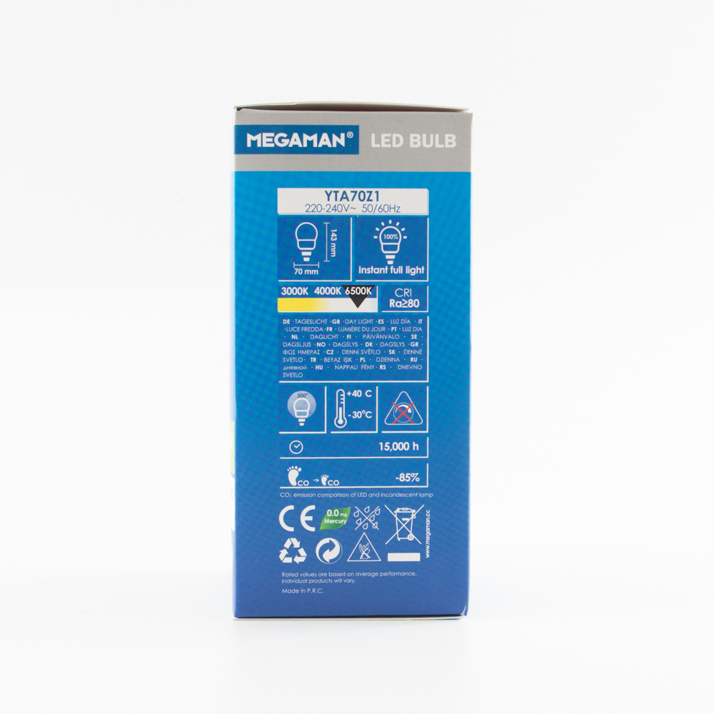 15W DAY LIGHT MEG-YTA70-15W/6500K DL MEGAMAN