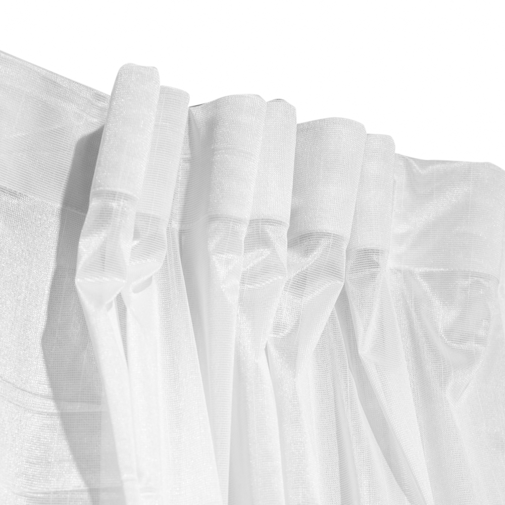 HLS DOT SHEER CURTAIN 140x250 WHITE
