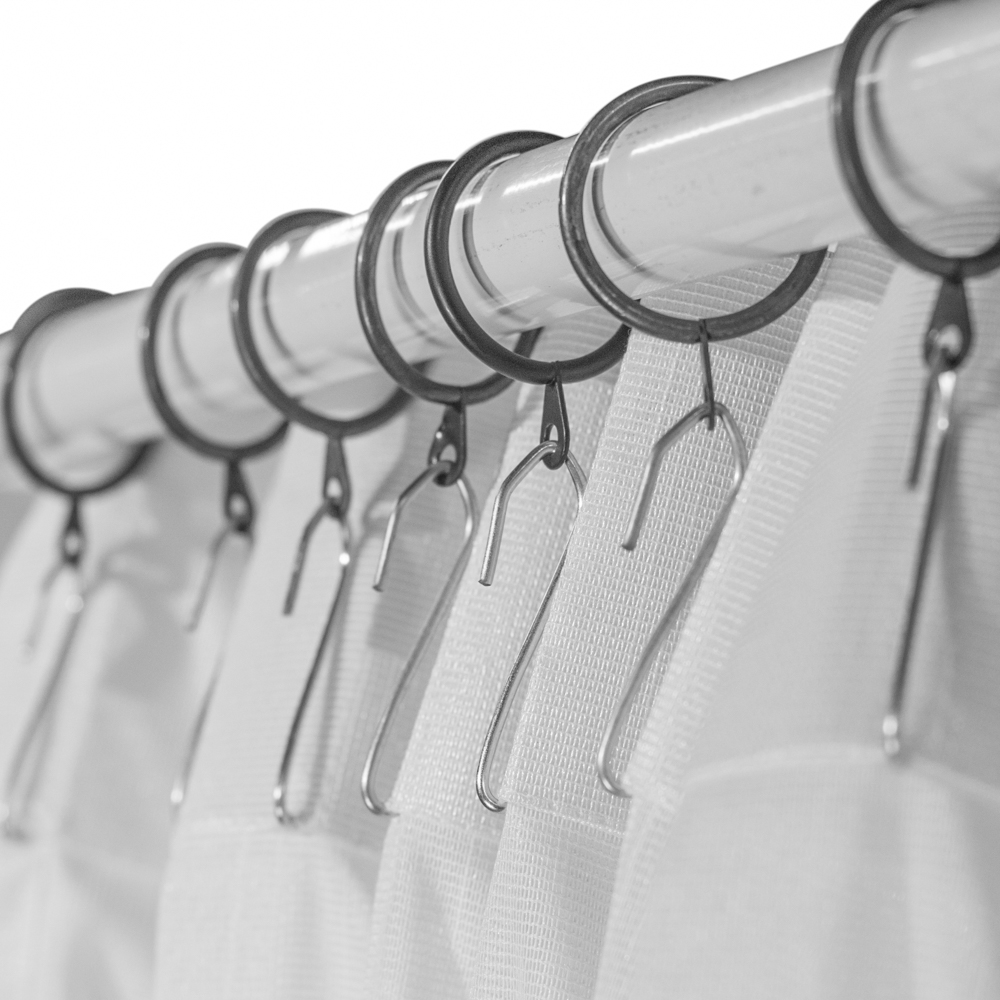 HLS DOT SHEER CURTAIN 140x250 WHITE