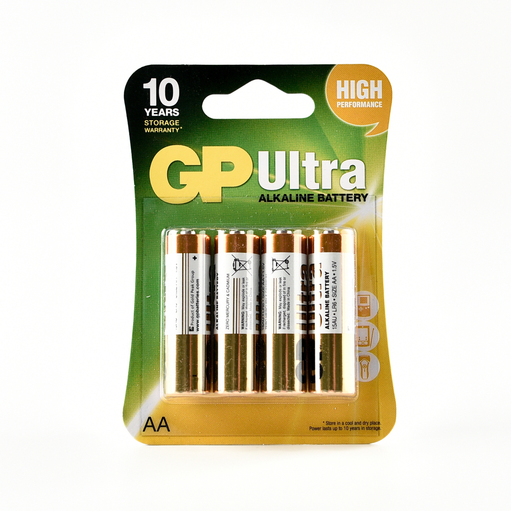 GP ULTRA ALKALINE BATTERY AA 4PCS