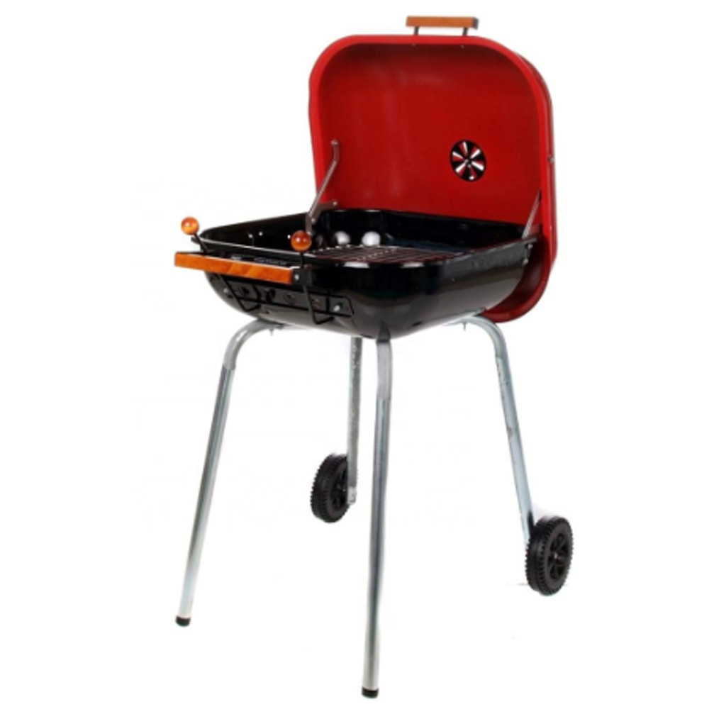 SPRING  RED-BLACK CHARCOAL BARBECUE